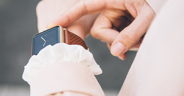 Monowear Perforated Leather Apple Watch Band in Chestnut