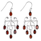 Garnet Chandelier Earrings