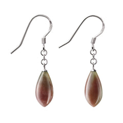 Natural Bloodstone & Stirling Silver Earrings