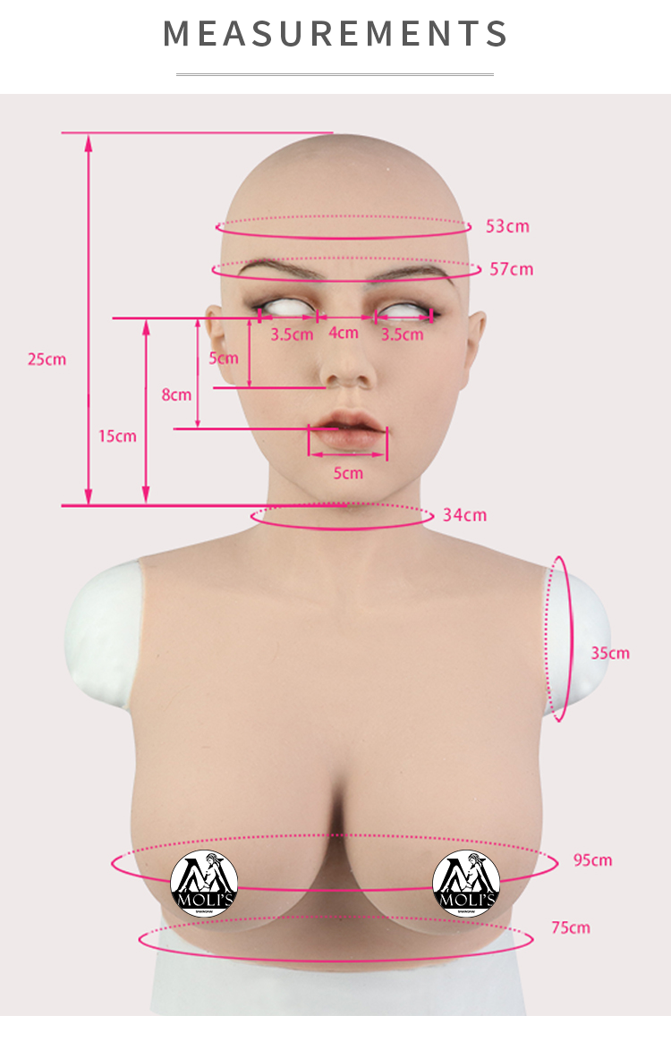 Silicone Tits Bodysuit Artificial Fake Vagina Breast D Cup Boobs