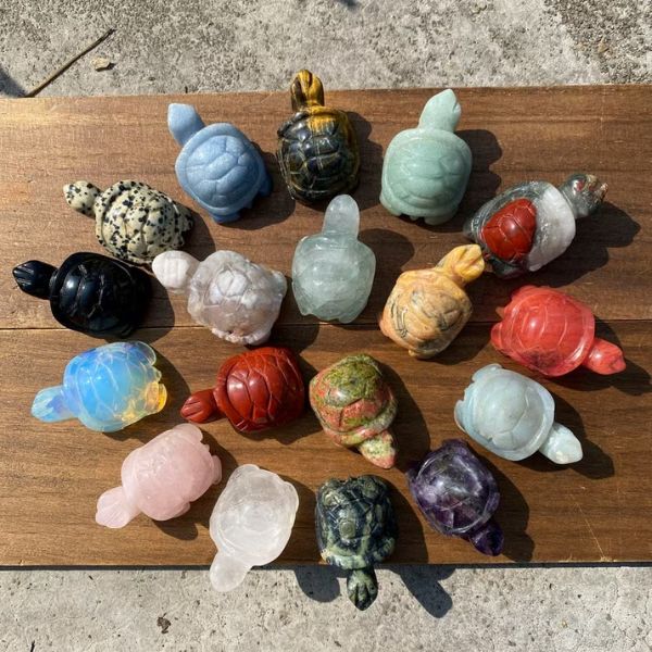 1.5'' Gemstone Turtle, a pocket-sized treasure among turtle gifts for collectors.