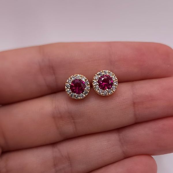14Kt Gold Ruby Earrings, an exquisite gift for a 40th wedding anniversary.