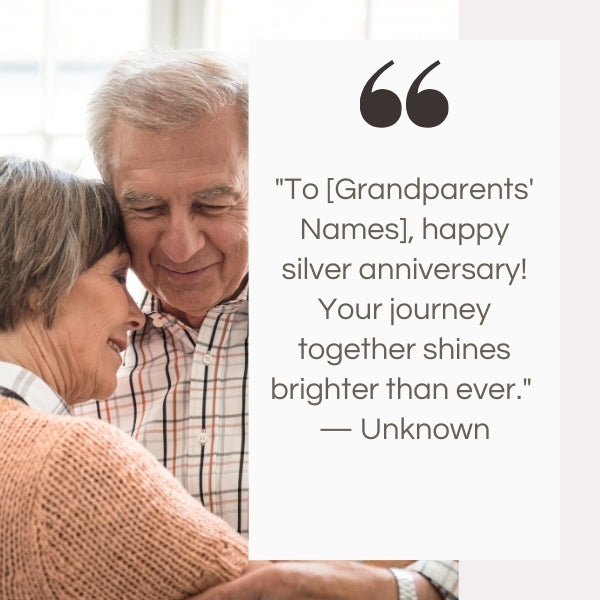 Happy 25th Anniversary Wishes to loving grandparents celebrating together