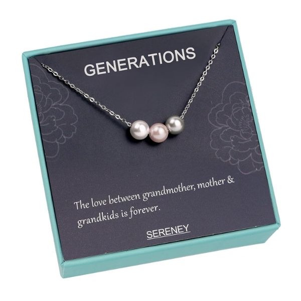 3 Generations Necklace symbolizing family - ideal mother's day gifts