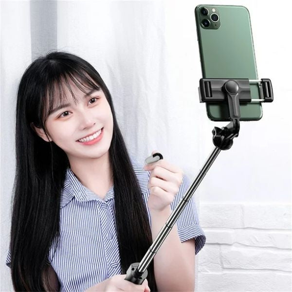 Capture memories in style with our 6-in-1 Wireless Bluetooth Selfie Stick