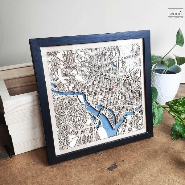 A Customized Woodcut Map christmas gifts for boyfriend