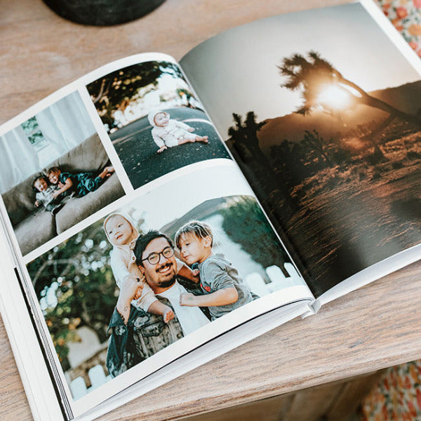 Sentimental photo book celebrating past memories, a nostalgic photo gift for mom