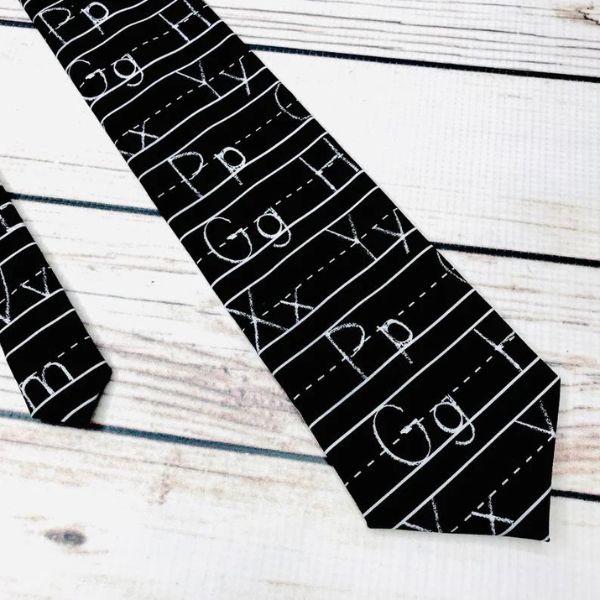 Impress male educators with the ABC Handwriting Teacher Tie, a sophisticated and playful gift for a stylish touch in the classroom.