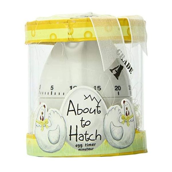 About to Hatch Kitchen Egg Timer times the joy of baby showers.