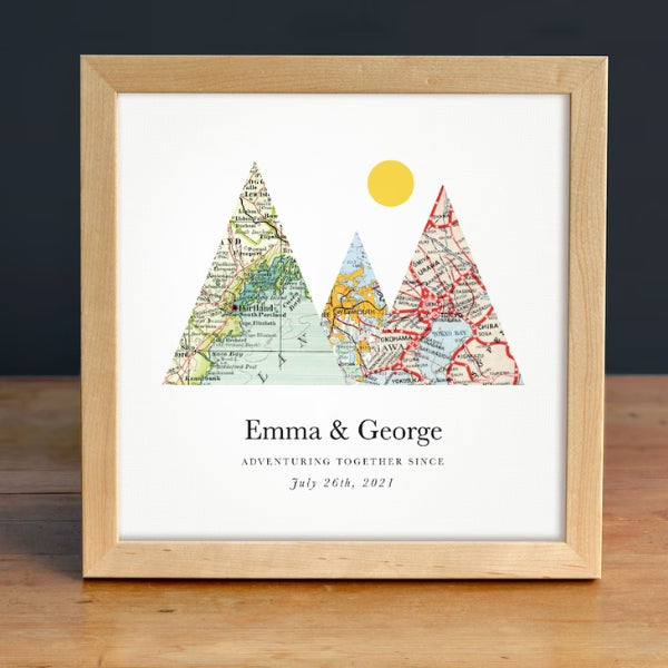 Adventure Together Print for couples, ideal as an engagement gift.
