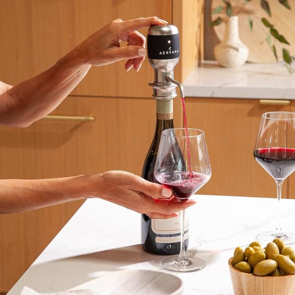 Aervana Electric Wine Aerator for instant aeration at the push of a button