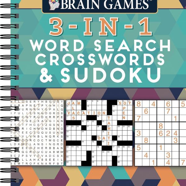 A variety of affordable crosswords and Sudoku puzzle books, perfect cheap gifts for friends who love challenges.