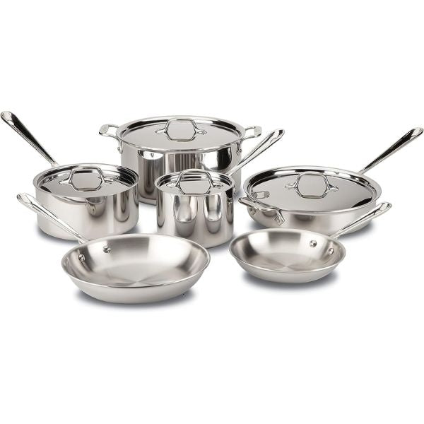 All-Clad Stainless Steel Cookware Set, a premium Wedding Gift for Couples.