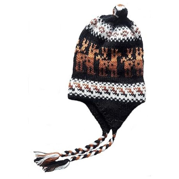 Thick Peruvian Chullo Hat celebrates Americas Day with traditional Andean style.