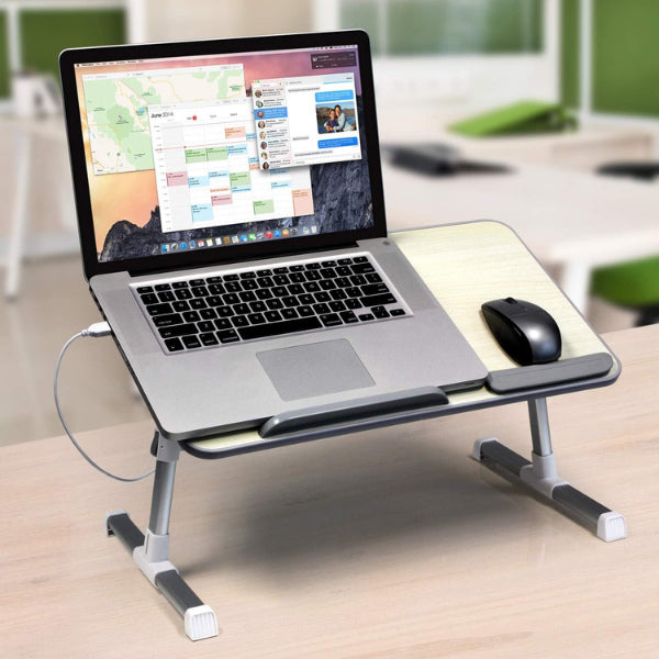 Aluratek Ergonomic Laptop Cooling Table - A Practical and Comfortable Gift for Older Mom