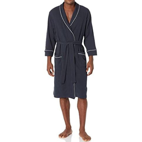 Amazon Essentials Men’s Waffle Shawl Robe is a cozy and stylish gift for dad's relaxation