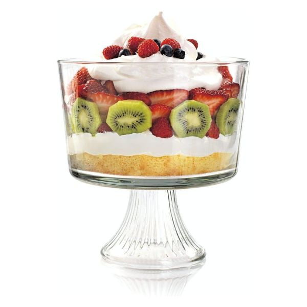 Anchor Hocking Monaco Glass Trifle Bowl, an ideal 40th anniversary gift for hosts