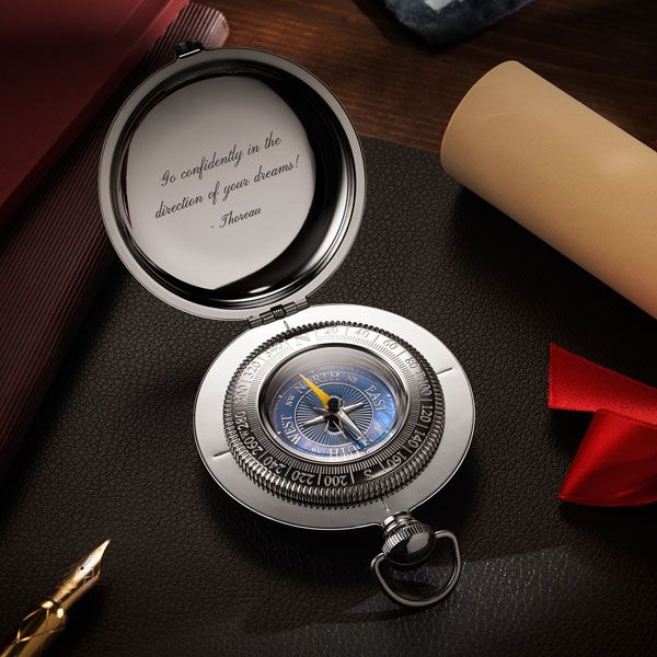 A timeless image of an anniversary engraved compass for a friend, a symbolic and personalized gift that navigates the journey of enduring friendship