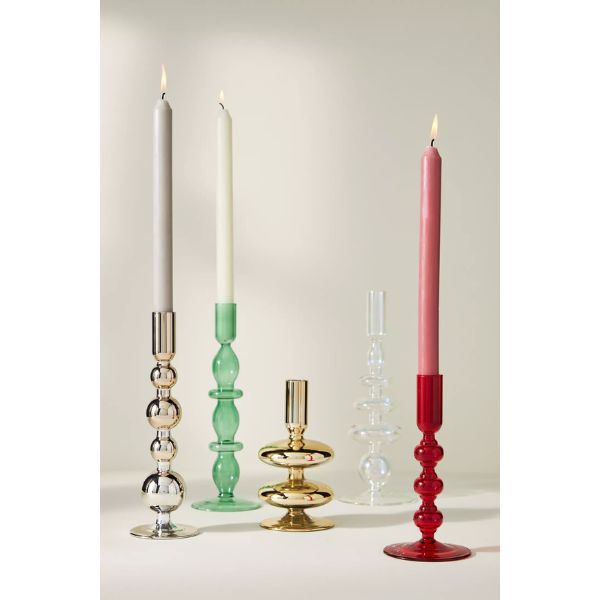 Anthropologie Delaney Candle Holder, a chic and elegant home decor piece, perfect as an anniversary gift for couples to create a romantic ambiance.