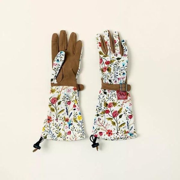 Arm-protecting garden gloves, a practical and durable gift under $50 for her gardening.