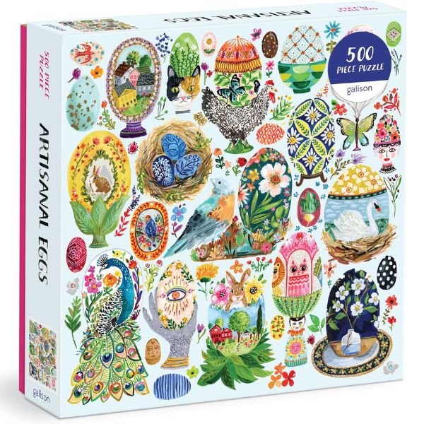 Artisanal Eggs 500 Piece Puzzle is a challenging and enjoyable Easter gift.