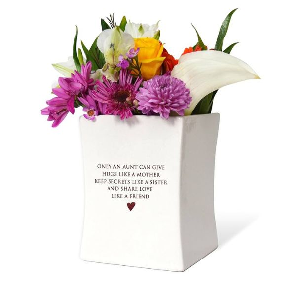Fresh blooms and thoughtful presents for your beloved aunt.