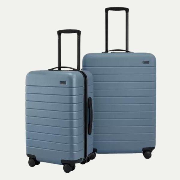 Upgrade her travel style with the Away Luggage Set of 2 Classic, a practical and stylish anniversary gift for your wife.