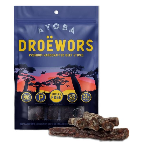 Satisfy his snack cravings with Ayoba Droewors Beef Sticks, a tasty and hearty gift.