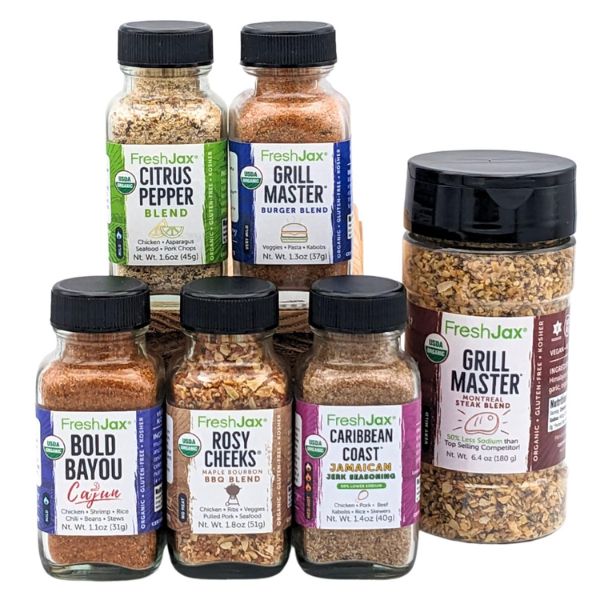BBQ and Steak Seasonings Gift Set, a flavorful way to celebrate Fathers Day from son, perfect for dads who love grilling and cooking up a storm.