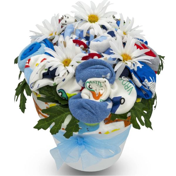 Baby Clothing Flower Bouquet, a unique and beautiful DIY baby shower gift