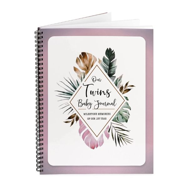 The baby journal is a heartfelt 'twin mom gift' for capturing the milestones and memories of twins.