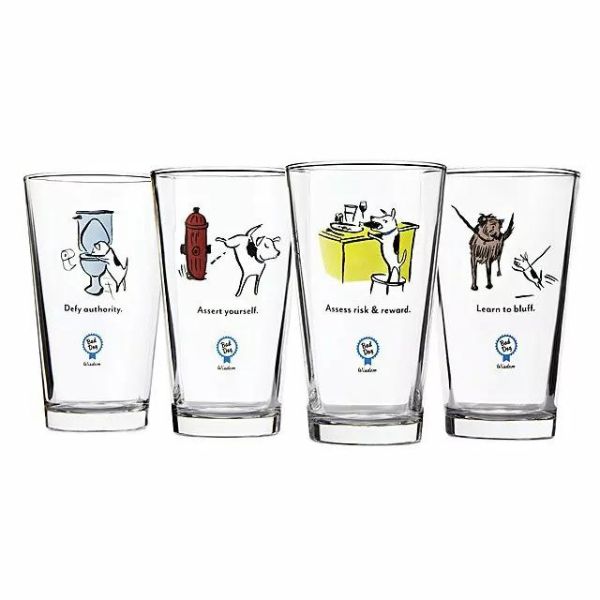 Bad Dog Wisdom Tumblers with humorous advice, a unique Father's Day gift.