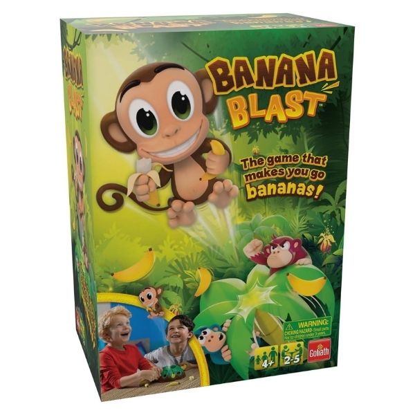 Banana Blast Pull The Bananas Until The Monkey Jumps Game by Goliath adds suspense to Easter game nights.
