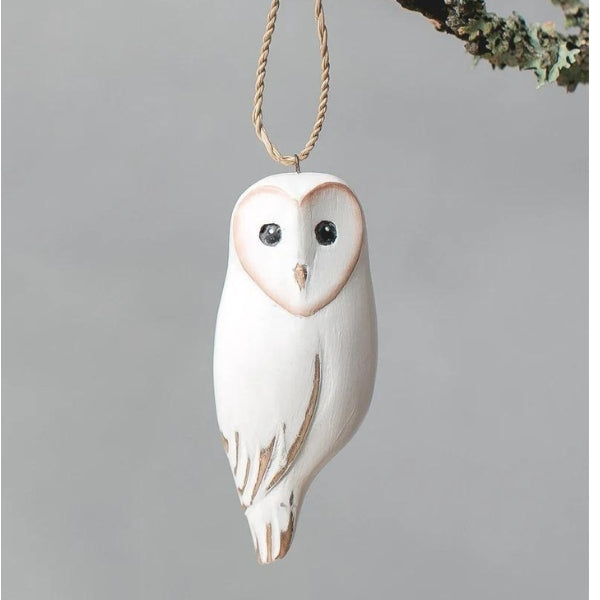 Barn Owl Ornament adds a touch of elegance and wildlife charm to the festive collection of owl gifts