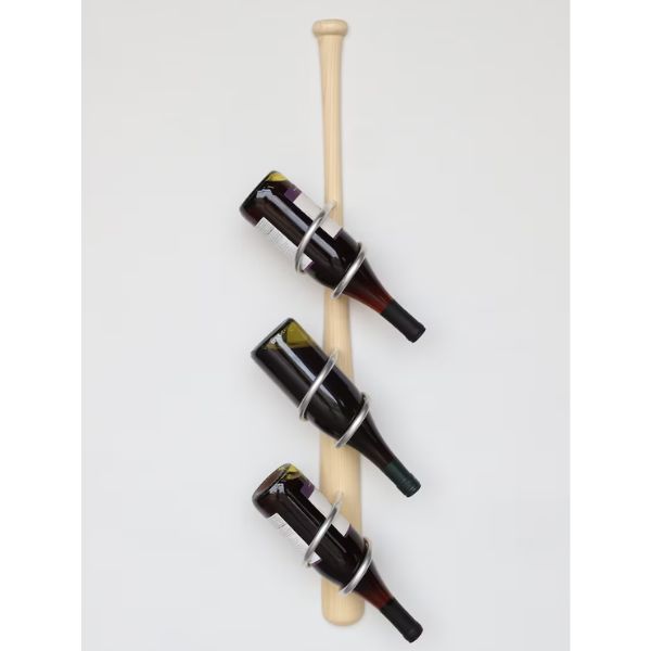 Baseball Bat Wall Mounted Wine Rack, blending sports and elegance in baseball father's day gifts