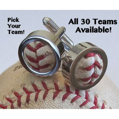 Stylish Baseball Cuff Links, ideal for accessorizing with baseball father's day gifts.