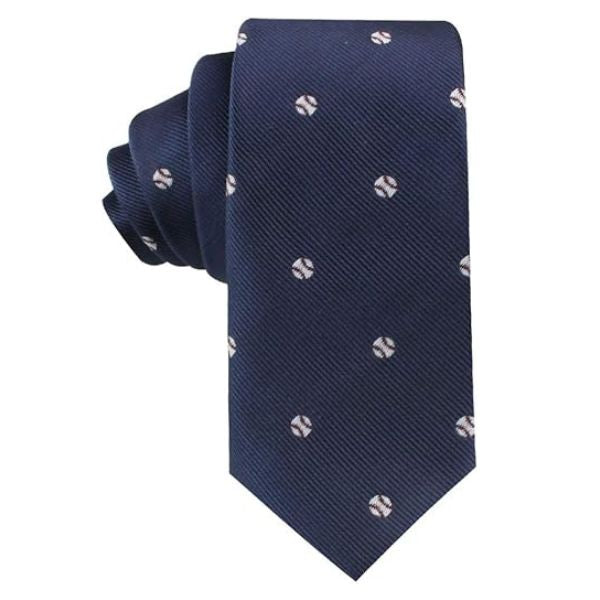 Baseball Necktie brings a touch of sports elegance to formal wear, standing out in baseball coach gifts.