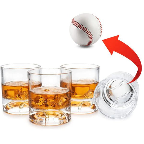 Elegant Baseball Whiskey Glass, a classy choice in baseball father's day gifts