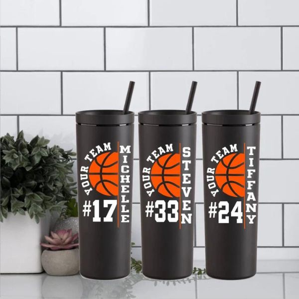 Basketball water tumbler for hydration - practical basketball coach gifts