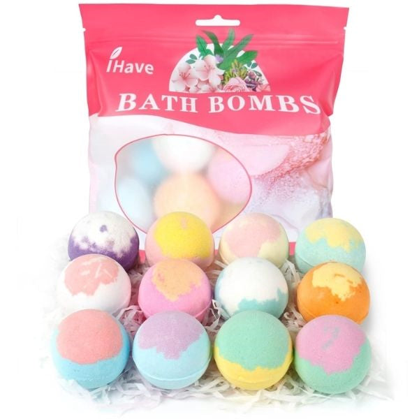 A colorful bath bomb set, a fun and rejuvenating choice among mom birthday gifts, offering a spa-like experience at home.