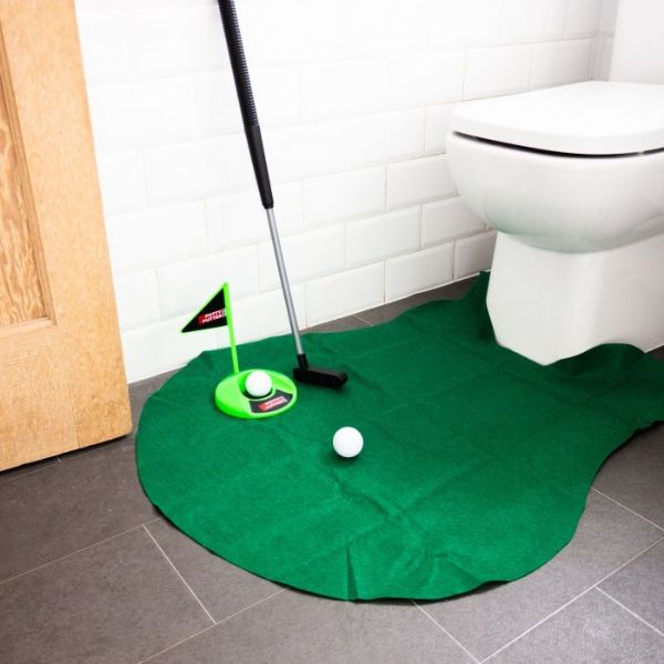 Bathroom Miniature Golf, a whimsical set perfect for turning bathroom breaks into moments of fun, a must-have from the collection of Funny Gifts for Boyfriends.