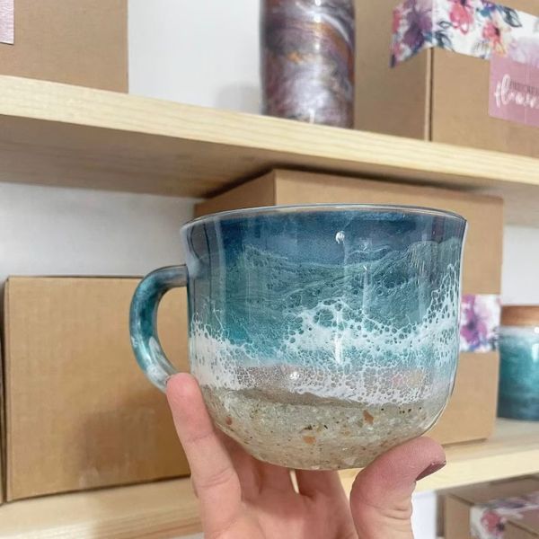 Beach Inspired Coffee Mug, a serene gift idea for women who love coastal vibes on International Women's Day.