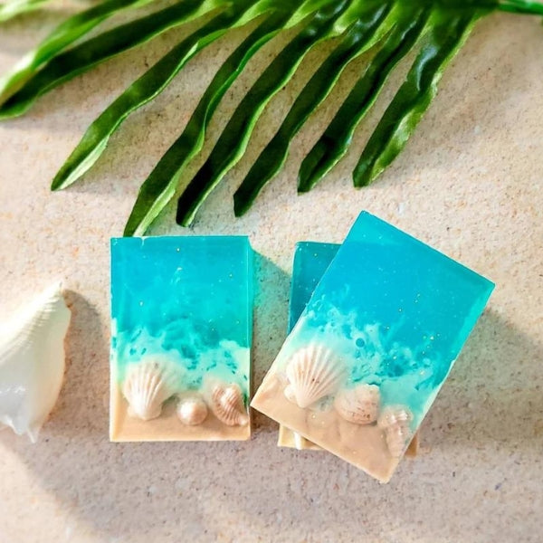 Handcrafted beach soap, infused with the scents of the ocean.