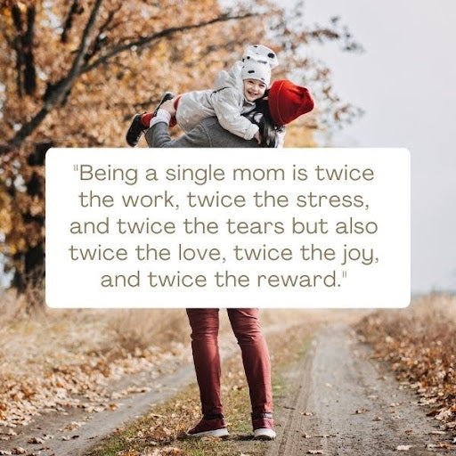 Heartfelt single mom quotes reflecting the tough journey of solo parenting.