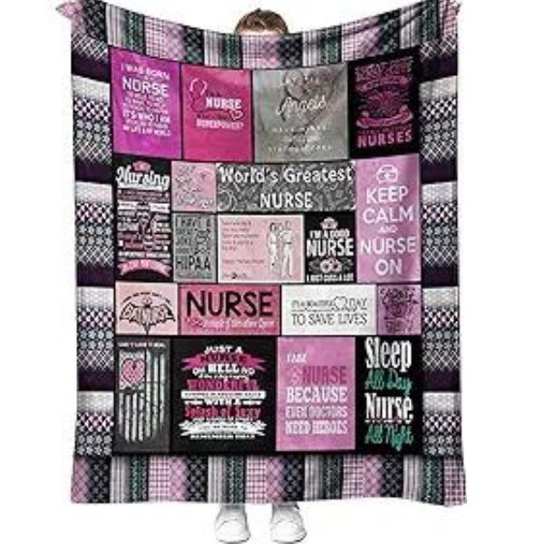 Bespoke Nurse Comfort Blanket, a cozy  nurse graduation gifts, for relaxation after long shifts.