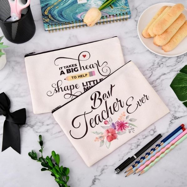 Organize in style with the Best Teacher Ever Cosmetic Bag, a practical yet stylish gift for teacher valentine gifts.