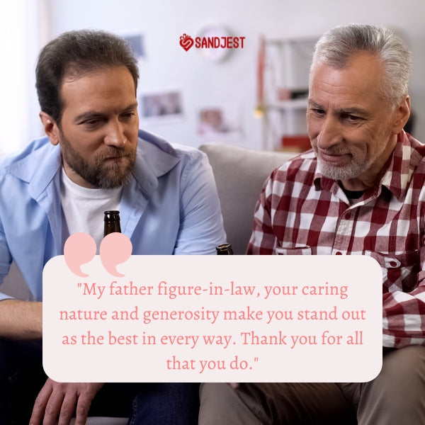 A heartfelt discussion between a father-in-law and his son-in-law, full of trust and guidance.