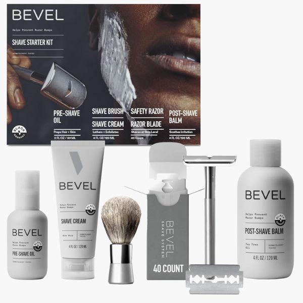 Bevel Shaving Kit for Men delivers a sleek, close shave for stylish fathers.