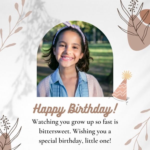 Joyful birthday card for a young sister celebrating her growth and special day.