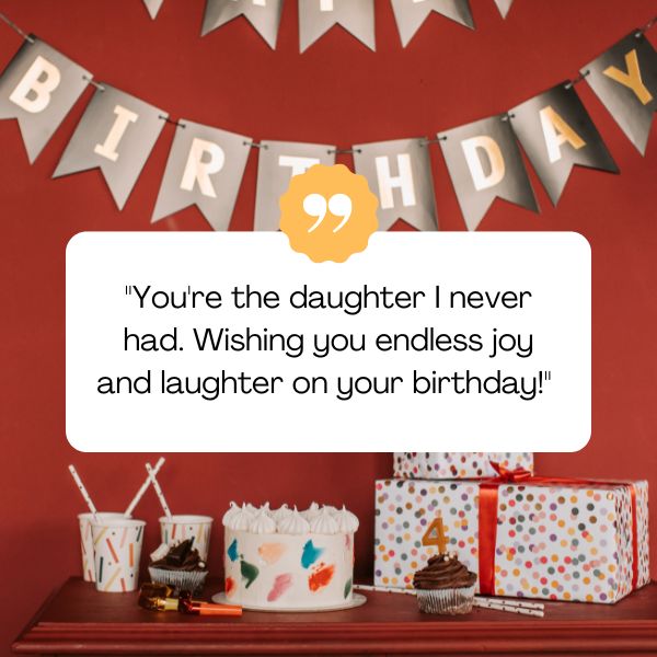 Special birthday card for someone dear like a daughter.